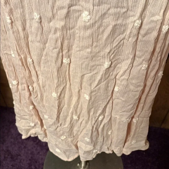 Free People Cream Embroidered Long Dress - Picture 6 of 13